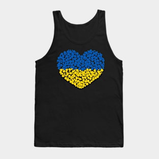 Heart shape with Ukraine flag colours - Support Ukraine Tank Top